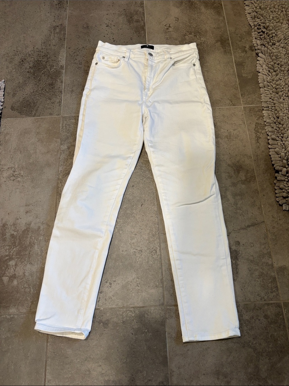 7 For All Mankind women Slim Straight Jeans — White